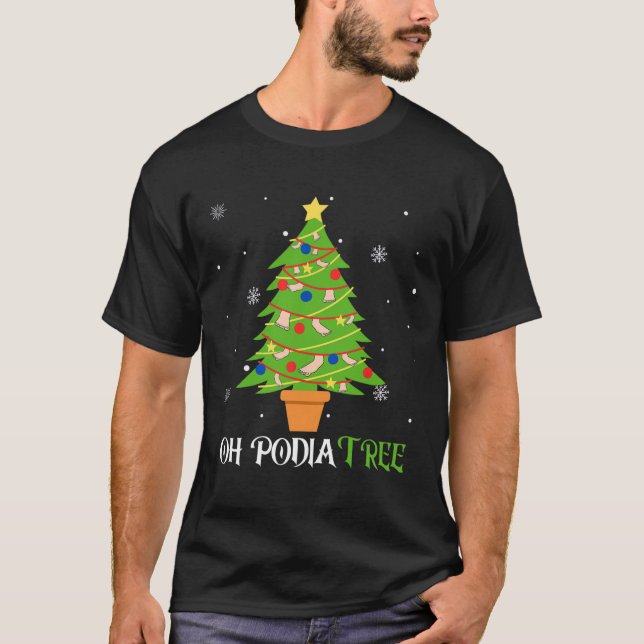 Camiseta Podiatry Christmas Tree Podiatrist Foot Medical Is (Frente)
