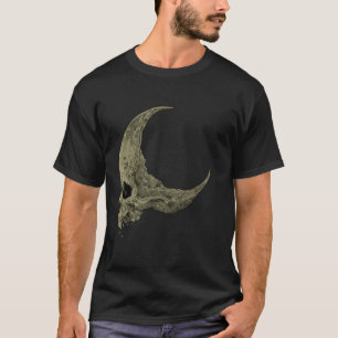 Camiseta Poe Raven Skull Moon Halloween Gótica Women s T Sh