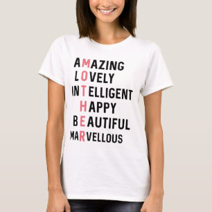 Camiseta Poema Acrótico Mãe // Presente de Dia de as mãe