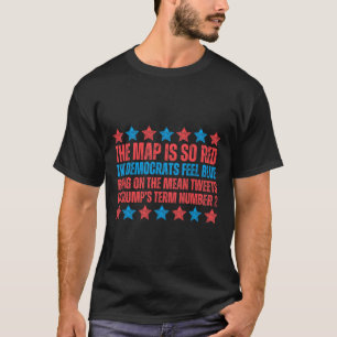 Camiseta Poema da Eleição de Trump Mapa Vermelho Inauguraçã