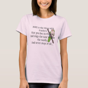 Camiseta Poema da esperança por Emily Dickinson com
