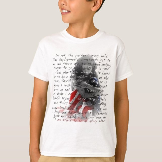 Camiseta poema da esposa do exército (Frente)