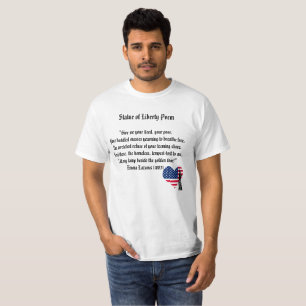 Camiseta Poema da estátua da liberdade