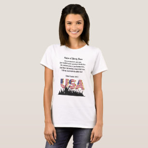 Camiseta Poema da Estátua da Liberdade, Uma Nação de Imigra