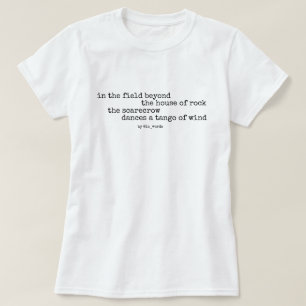 Camiseta Poema de espantalho e tango