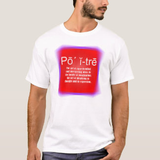 Camiseta Poesia da definição no vermelho