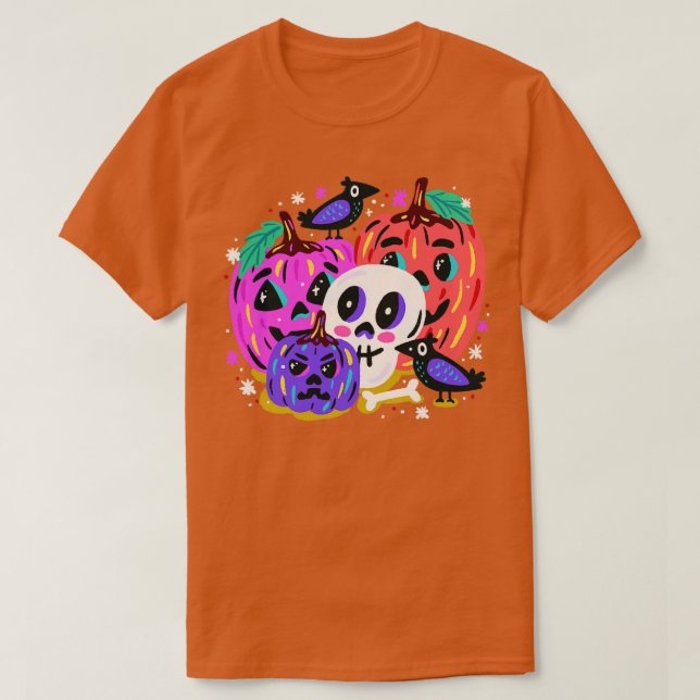 Camiseta Poesia de abóbora (Frente do Design)