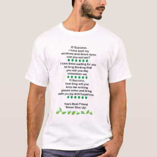 Camiseta Poesia de Sucesso Inspirador Motivacional