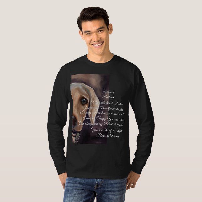 Camiseta Poesia do Labrador Retriever (Frente Completa)