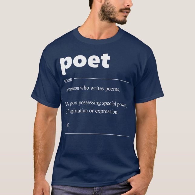 Camiseta Poet Definition Funny Gift for Poet Drama Poetry (Frente)