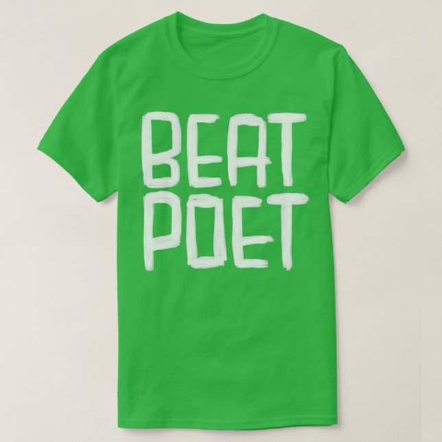 Camiseta Poeta de Beat da Letras de Escritor (Frente do Design)