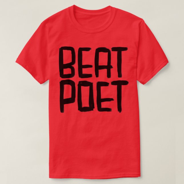 Camiseta Poeta de Beat do Escritor (Frente do Design)