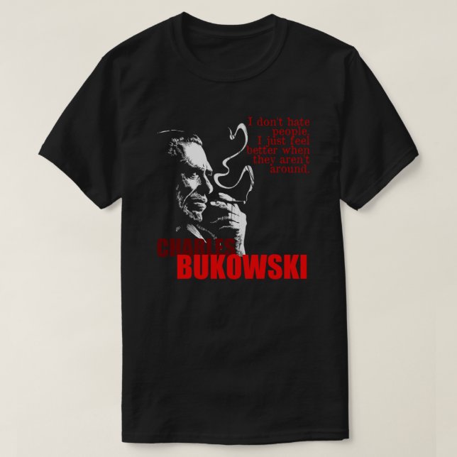 Camiseta Poeta e Autor Charles Bukowski Tee Essential T-Shi (Frente do Design)