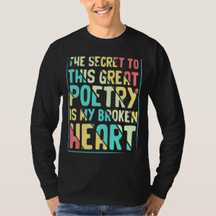Camiseta Poeta Leitor Poeta De Escritor De Diversão Secreto