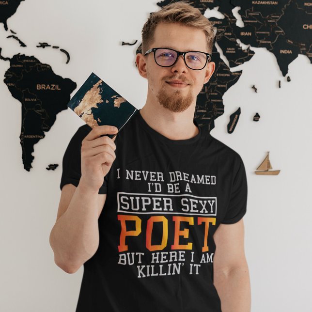 Camiseta Poeta Nunca Sonhou Um Escritor De Literatura Engra (Criador carregado)