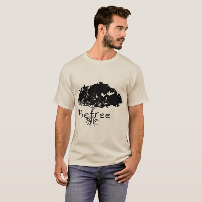 Camiseta Poetree/t-shirt básico dos homens (Frente Completa)