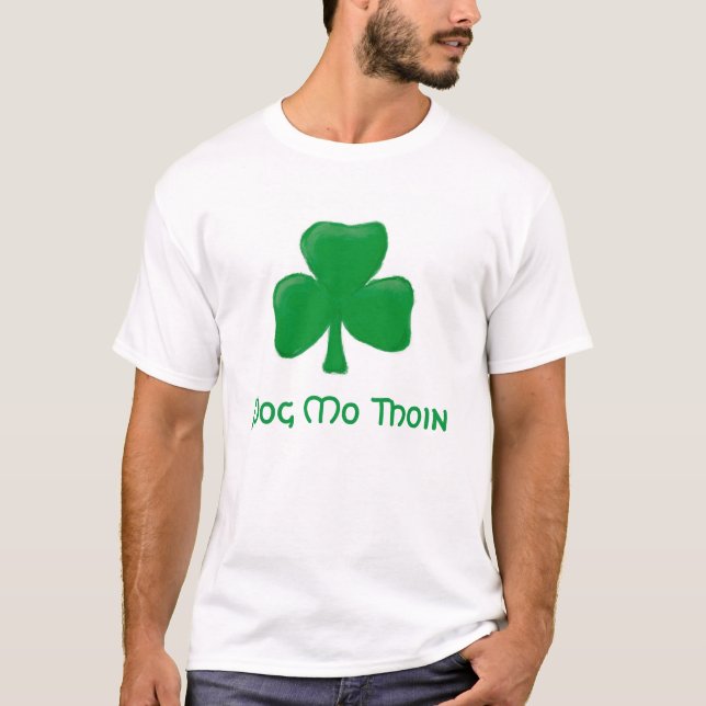 Camiseta Pog irlandês sem camisa-coxa (Frente)