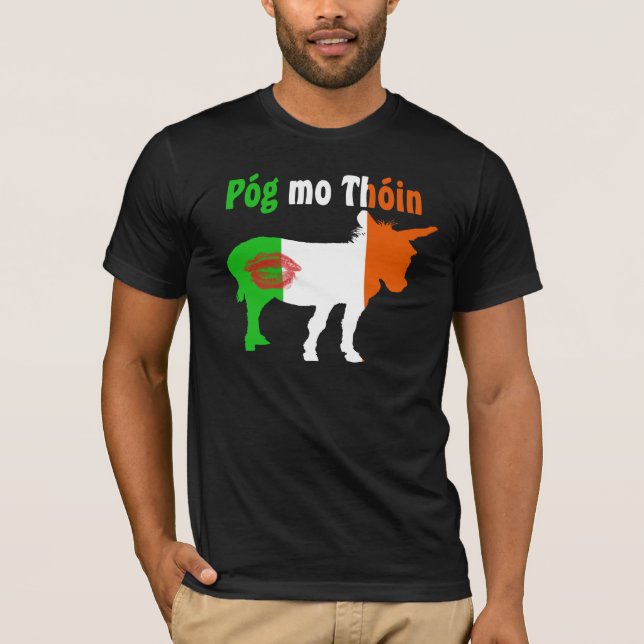 Camiseta Pog Mo Thoin - Humor Irlandês (Frente)