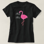 Camiseta Poh Bird T-shirt<br><div class="desc">Um belo design de um flamingo cor-de-rosa com o logótipo de pássaro posh adequado para o armário de cada senhora.</div>