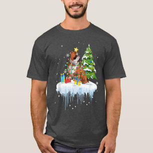 Camiseta Poinsettia Fairy Luz de Natal Buldogue Sno