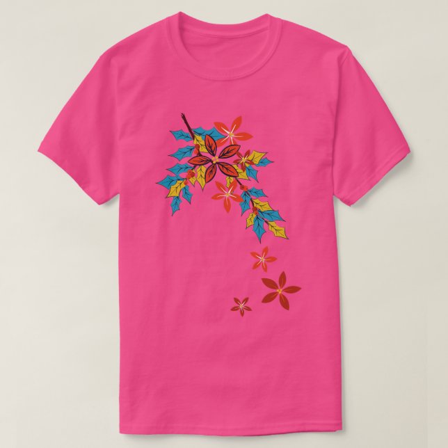 Camiseta Poinsettia Sprig (Frente do Design)