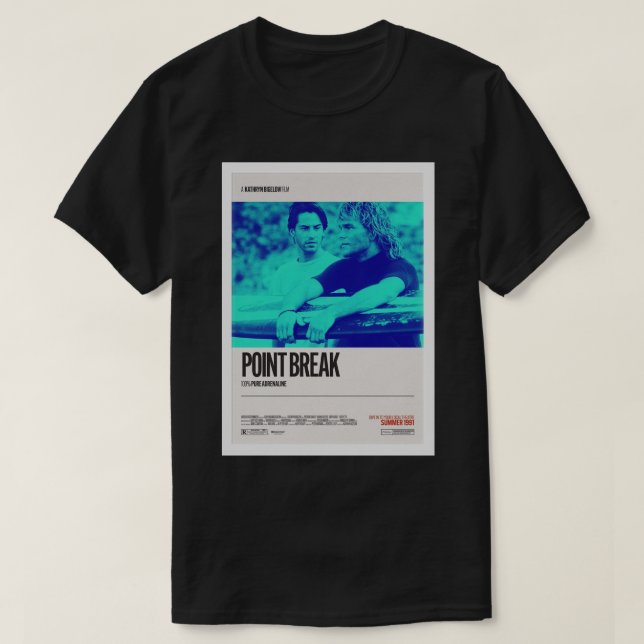 Camiseta Point Break (1991) Poster (Frente do Design)
