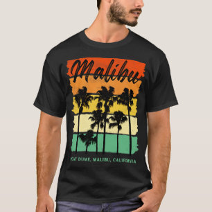 Camiseta Point Dume Malibu California Palm Trees Retro Trav