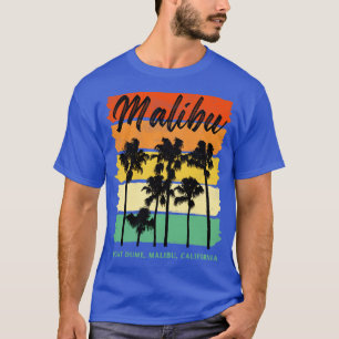 Camiseta Point Dume Malibu California Palm Trees Retro Trav