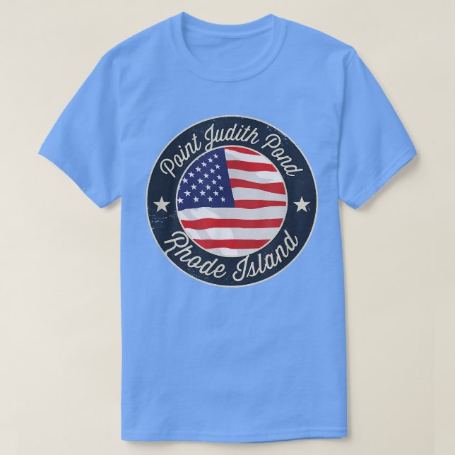 Camiseta Point Judith Pond - Patriotic Rhode Island Souveni (Frente do Design)
