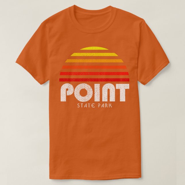 Camiseta Point State Park Pittsburgh Retro Sunset (Frente do Design)