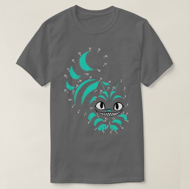 Camiseta Point to point smile Cheshire grin Fantasy Book (Frente do Design)