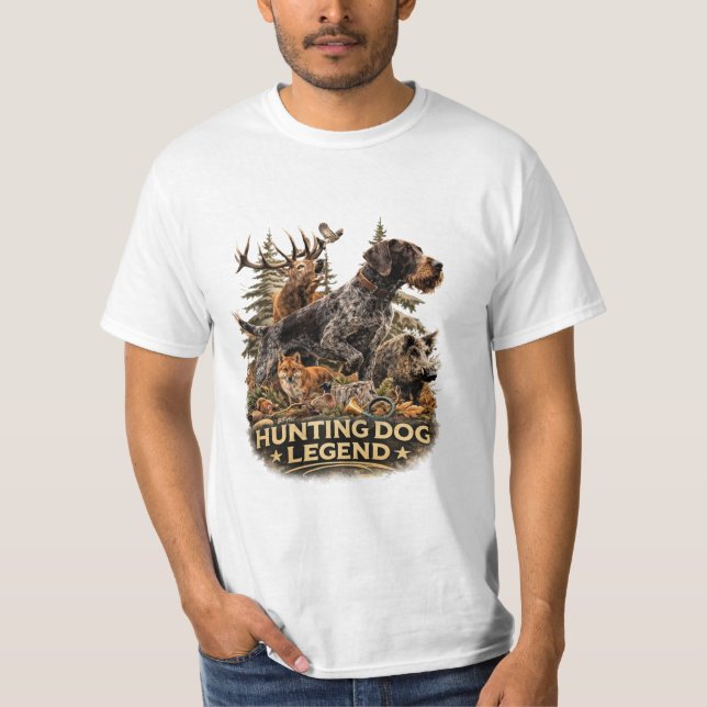 Camiseta Pointer Alemão de Cabelo Cabeludo (Frente)