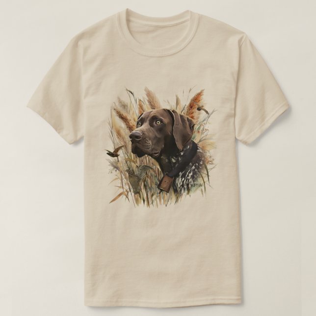 Camiseta Pointer Alemão de Cabelo Curto (Frente do Design)