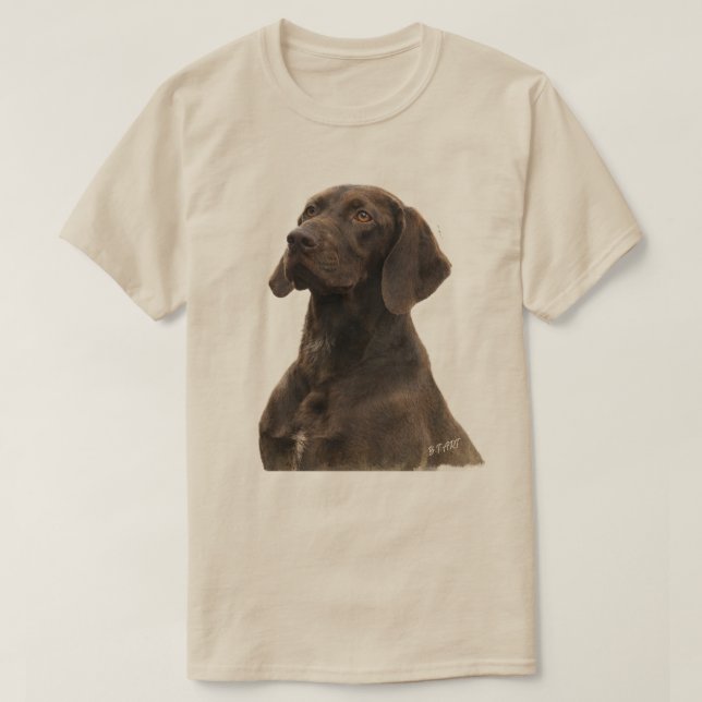 Camiseta Pointer Alemão de Cabelo Curto  (Frente do Design)