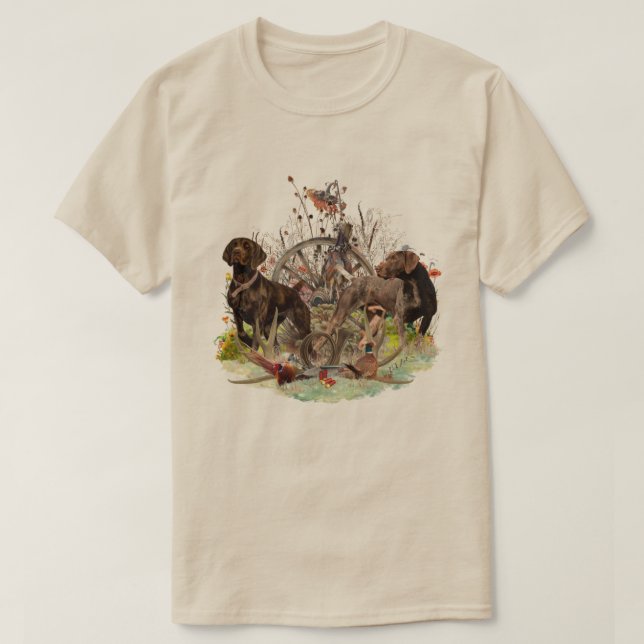 Camiseta Pointer Alemão de Cabelo Curto  (Frente do Design)