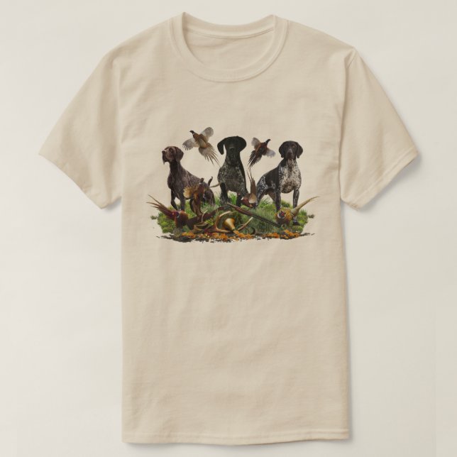 Camiseta Pointer Alemão de Cabelo Curto (Frente do Design)