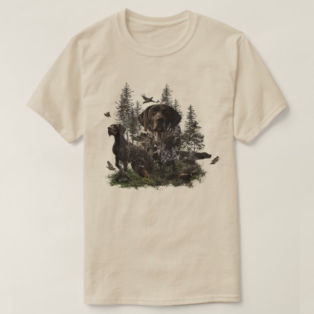 Camiseta Pointer Alemão de Cabelo Curto  (Frente do Design)