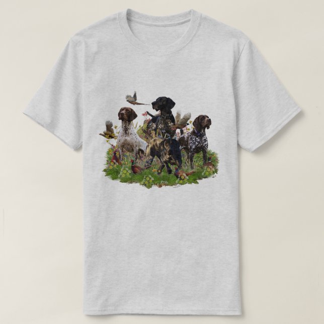 Camiseta Pointer Alemão de Cabelo Curto  (Frente do Design)