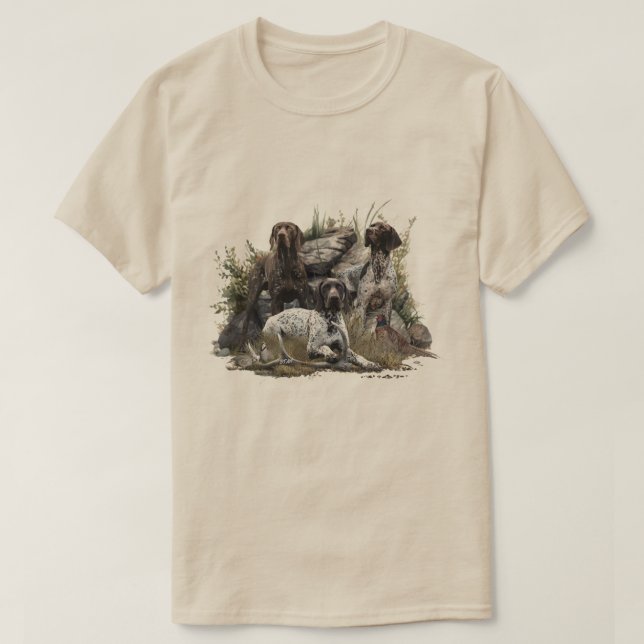 Camiseta Pointer Alemão de Cabelo Curto  (Frente do Design)