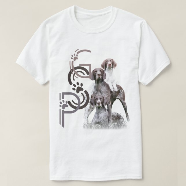 Camiseta Pointer Alemão de Cabelo Curto  (Frente do Design)