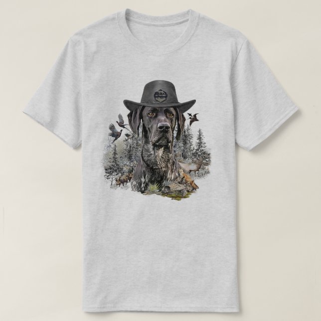 Camiseta Pointer Alemão de Cabelo Curto  (Frente do Design)