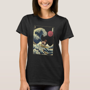 Camiseta Pointer Alemão de Cabelo Curto Onda de Kanagawa Ja