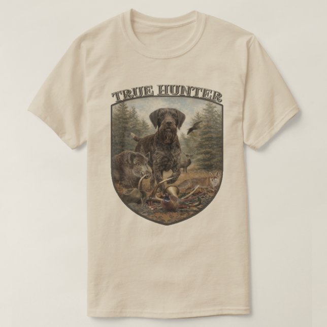 Camiseta Pointer Alemão de Pelo Cabeludo (Frente do Design)
