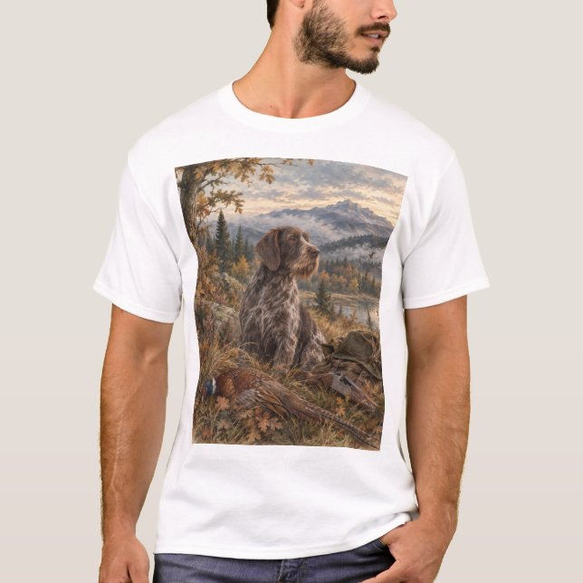 Camiseta Pointer Alemão de Pelo Cabeludo (Frente)