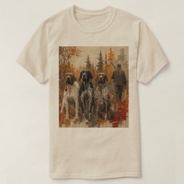 Camiseta Pointer Alemão de Pelo Curto (Frente do Design)