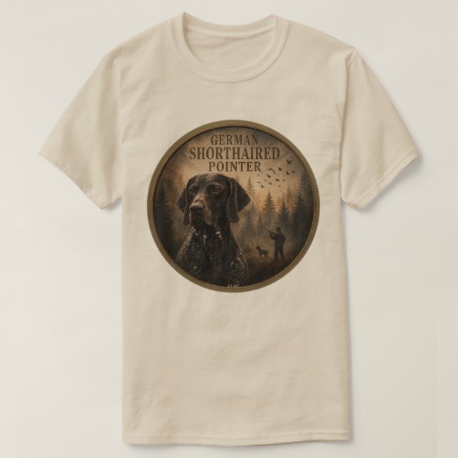 Camiseta Pointer Alemão de Pelo Curto (Frente do Design)