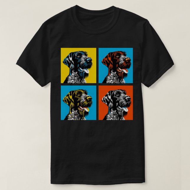Camiseta Pointer Art Dog Lover Gifts 4, alemão, cabeleireir (Frente do Design)
