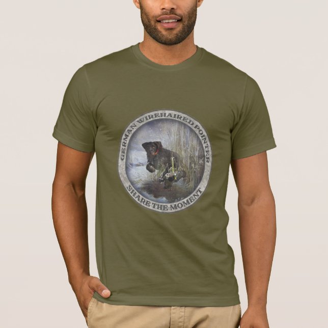 Camiseta Pointer de Cabelo Raspado Alemão (Frente)