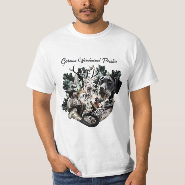 Camiseta Pointer de Cabelo Raspado Alemão (Frente)