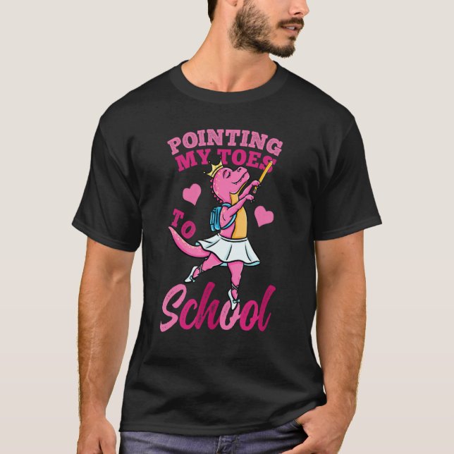 Camiseta Pointing My Toes To School Back To School Girls (Frente)